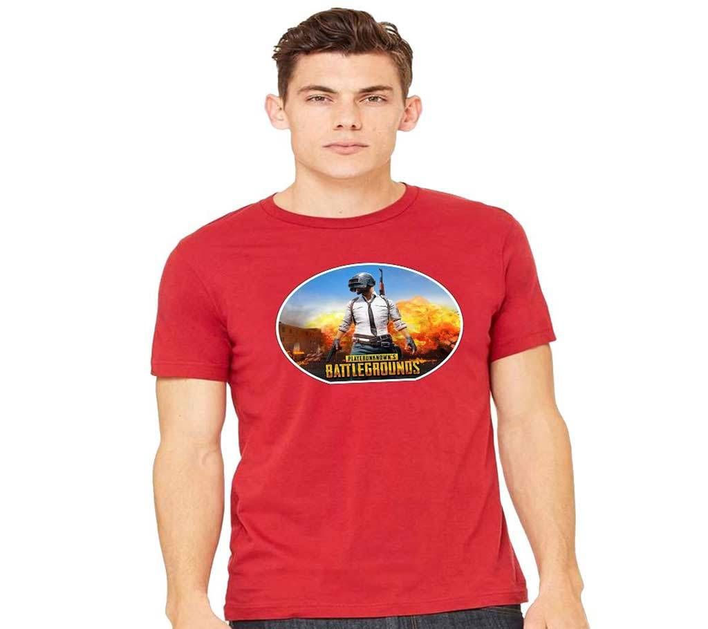 Battles Grounds raphic Print Round Neck T-Shirt for Men