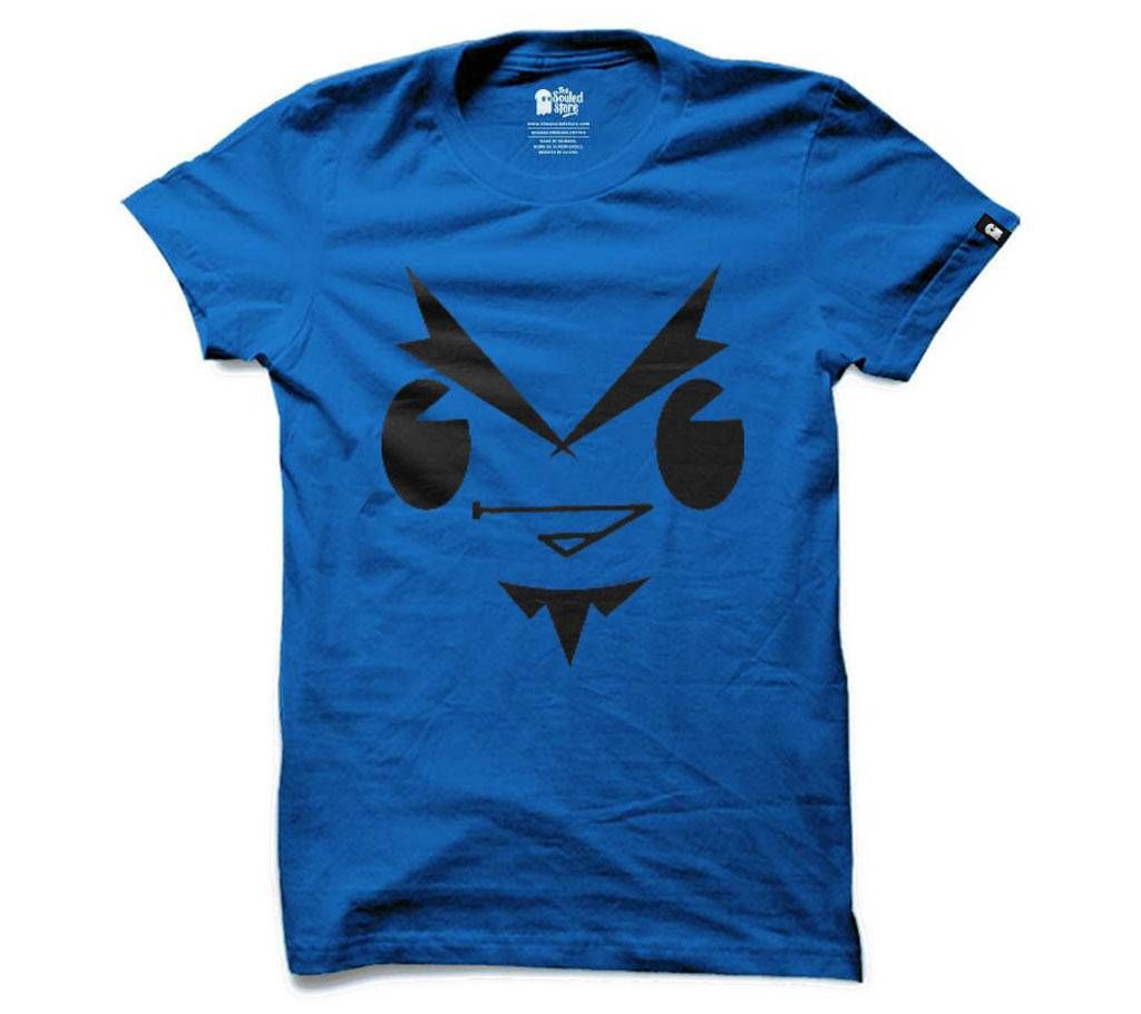 Face Me Sky Blue Gents Summer T-Shirt - 