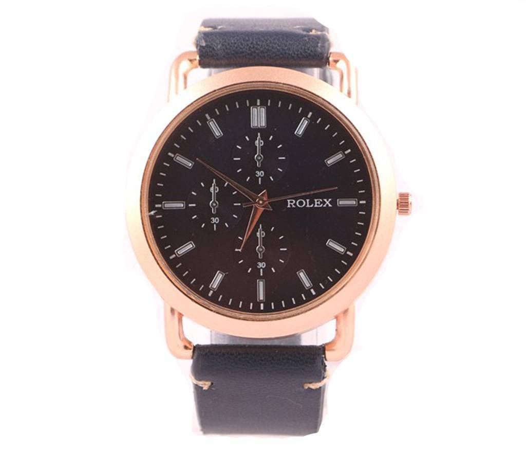 ROLEX PU Leather Watch 