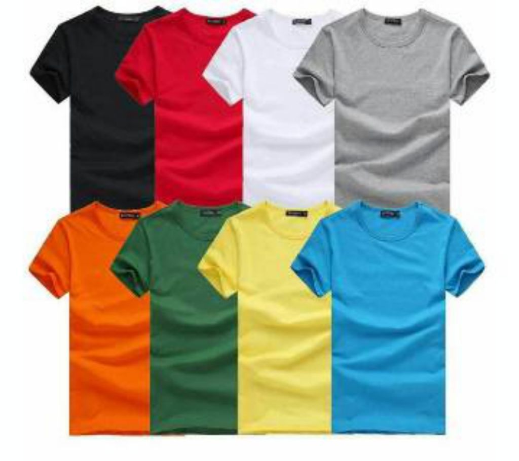 Mens Cotton Round Neck  t-shirt Combo pack 8 pcs