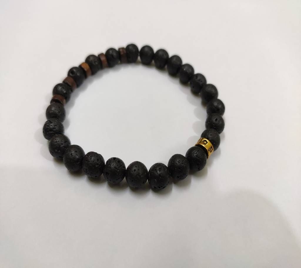 1pcs Natural Stone Beads Scrub Bracelet for Men