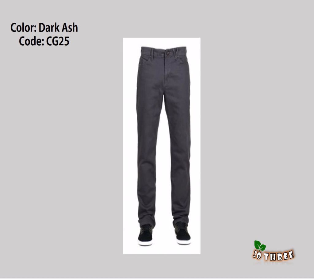 Dark Ash Twill Gabardine Pant