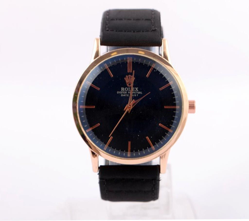 Rolex Leather Wrist Watch For Men (Copy)