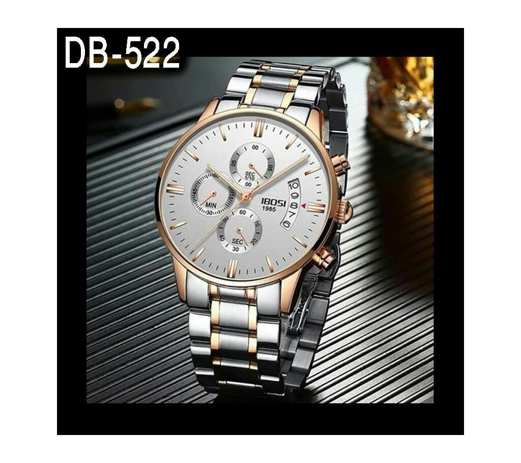 Waterproof Wrist Watch For Men-Silver And Gold 