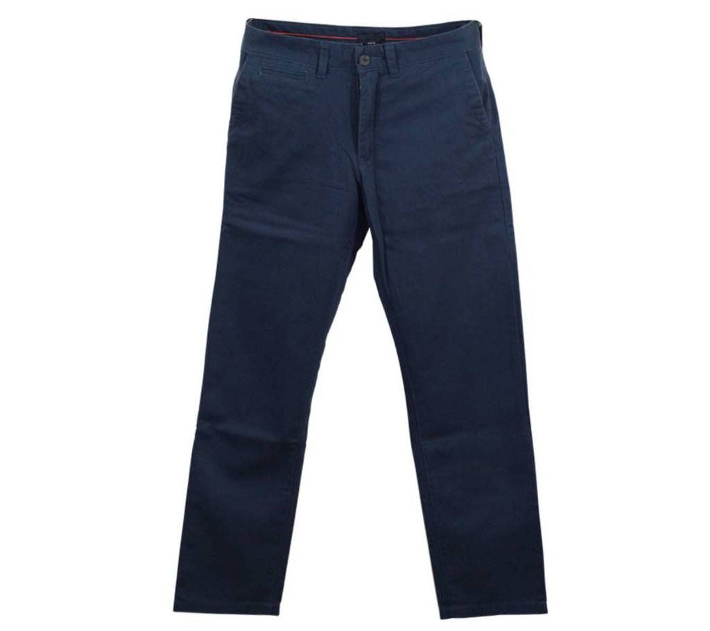 Navy Twill Gabardine Pant For Men