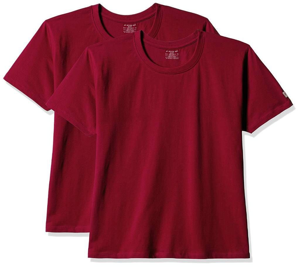 R-Neck Short Sleeve Red T-Shirt Combo Pack.