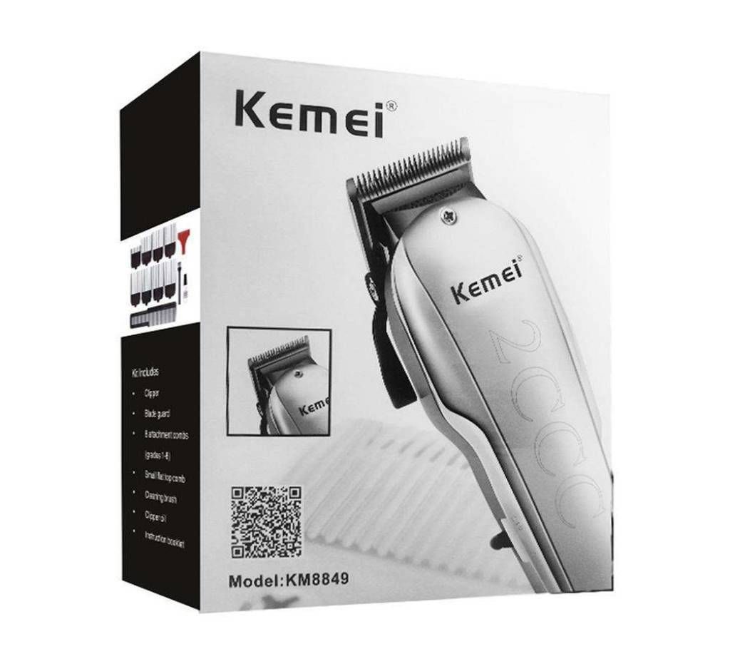 KEMEI KM-8849 Rechargeable Hair Clipper Trimmer with Large Capacity Battery