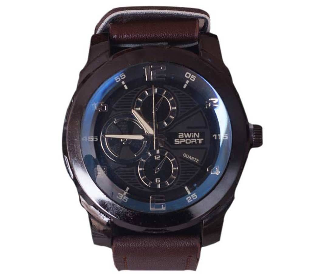 Awin sport Analog Black Dial Men's wrist watch copy 