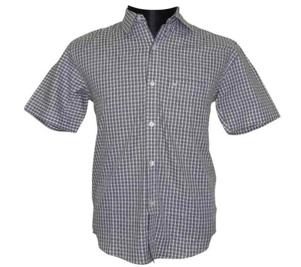 White and Black Windowpane Shirt