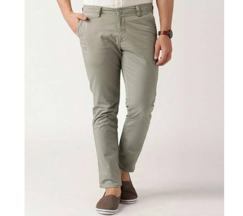 Men chinos full pants slim fit – Grey – BBF1424