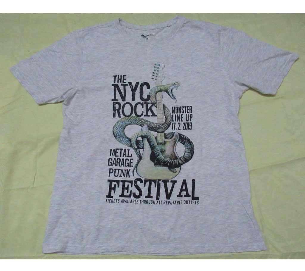 Gents Round Neck Printed T-Shirt (2 Pieces)