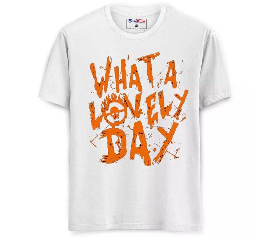 What a Lovely Day Text Summer Off White T-shirt