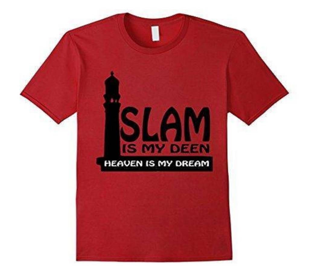 Islam Is My Deen Cotton Half Sleeve T-Shirt for Men