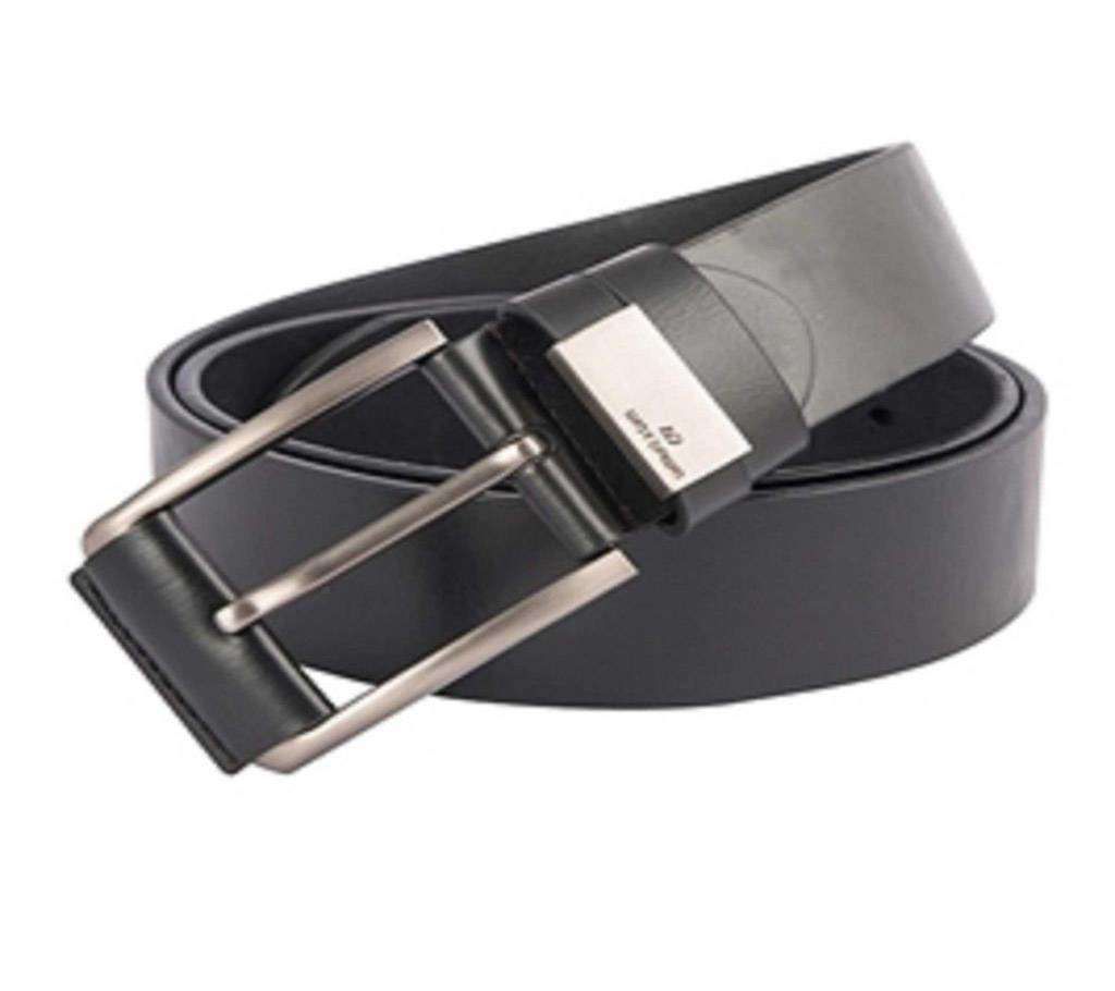 Black Leather Belt for Men-CSB-264