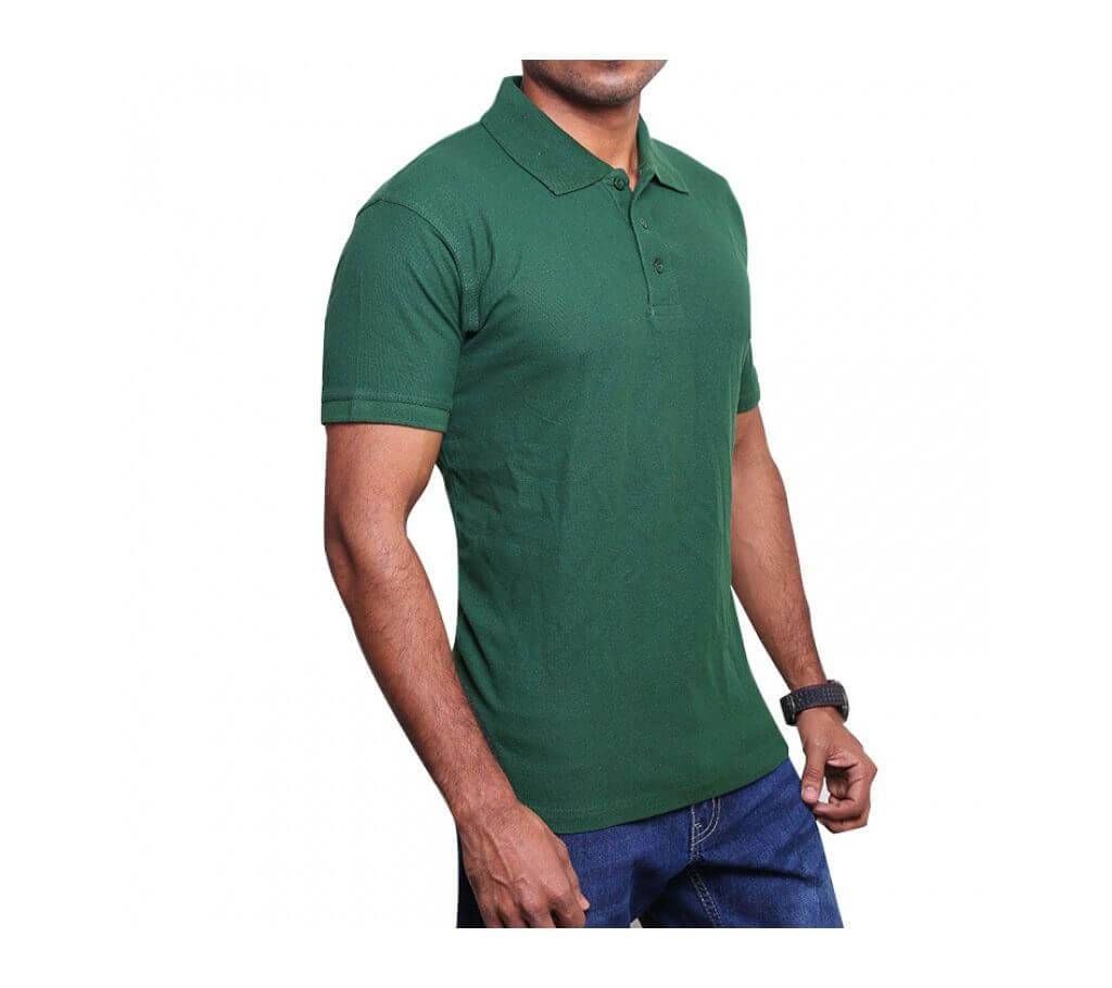 Green Color Polo Shirt For Men