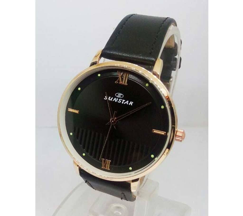 Sunstar Leather Watch For Men