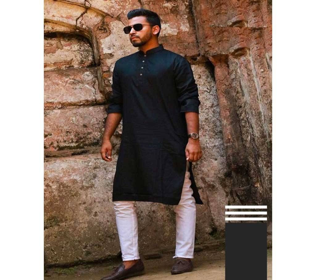 Cotton panjabi Black  010