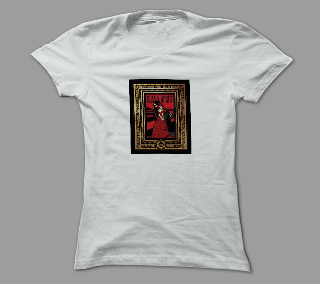 Guns N Roses White Polyester T-Shirt