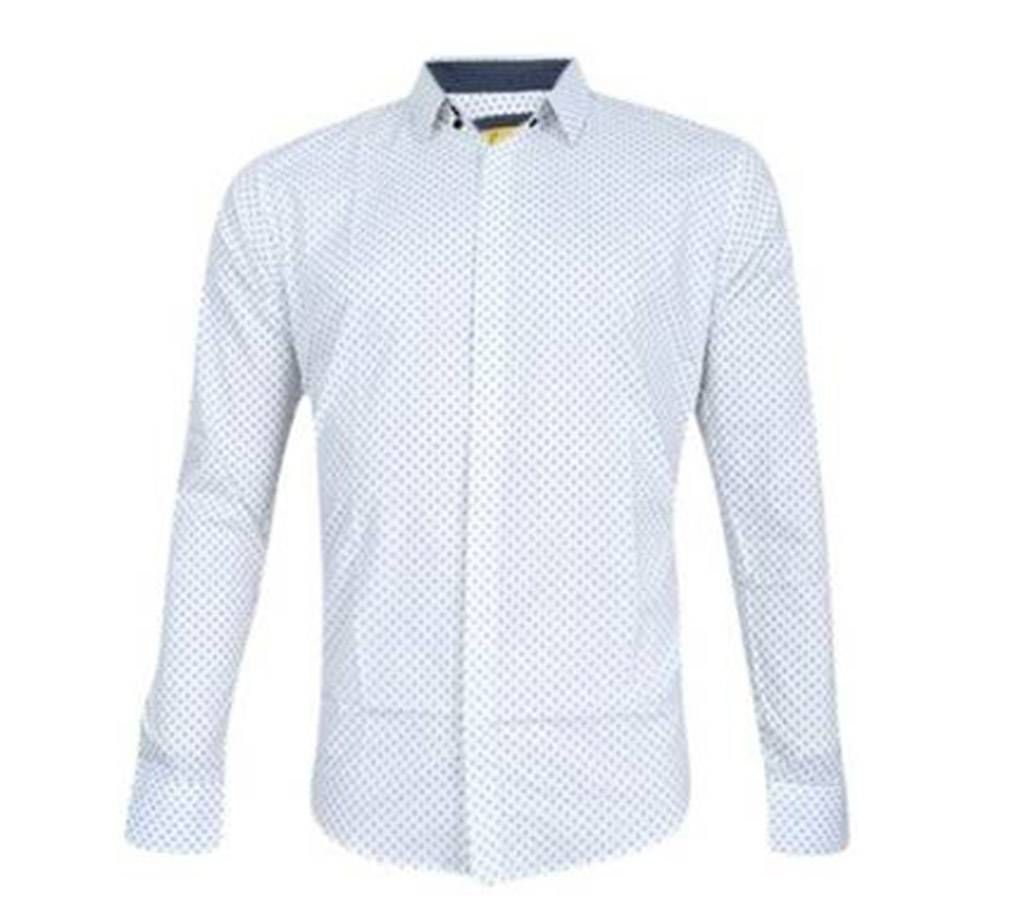 White Printed Cotton Forma Shirt