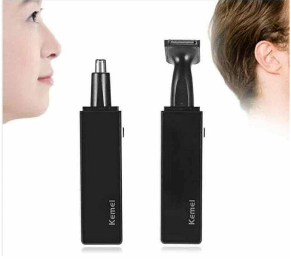 Kemei km - 6672 2 in 1 Rechargeable Ear, nose & Hair Trimmer