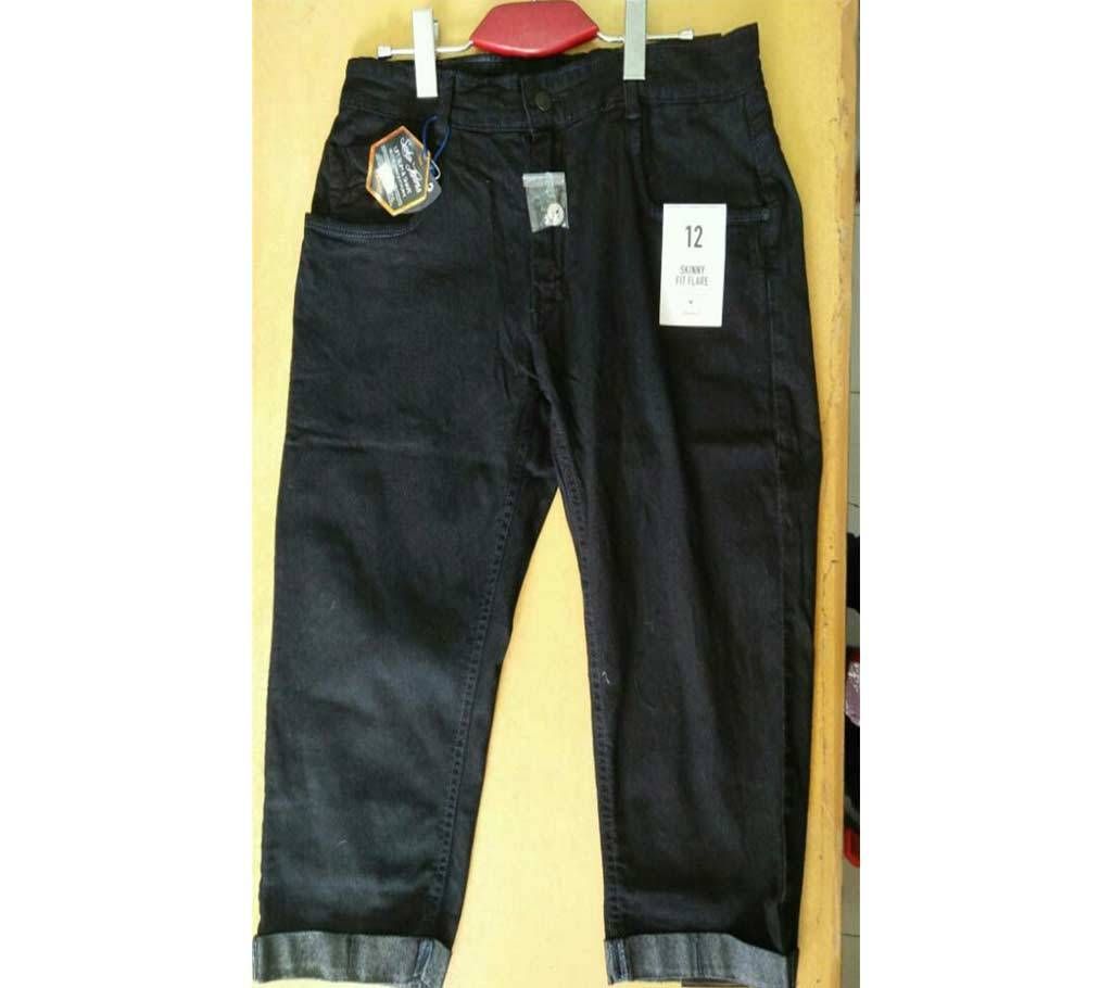 Denim Cotton Three Quarter Pants 