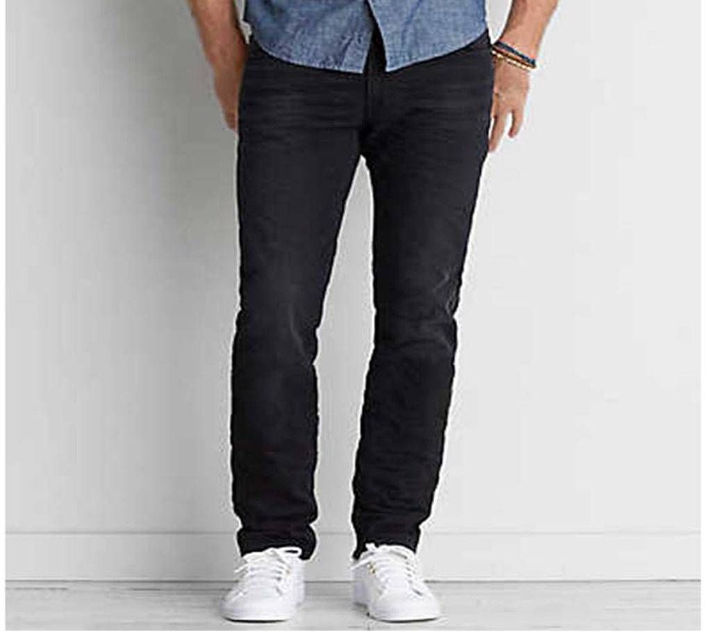 Black Wash Extreme Flex Jeans For Men