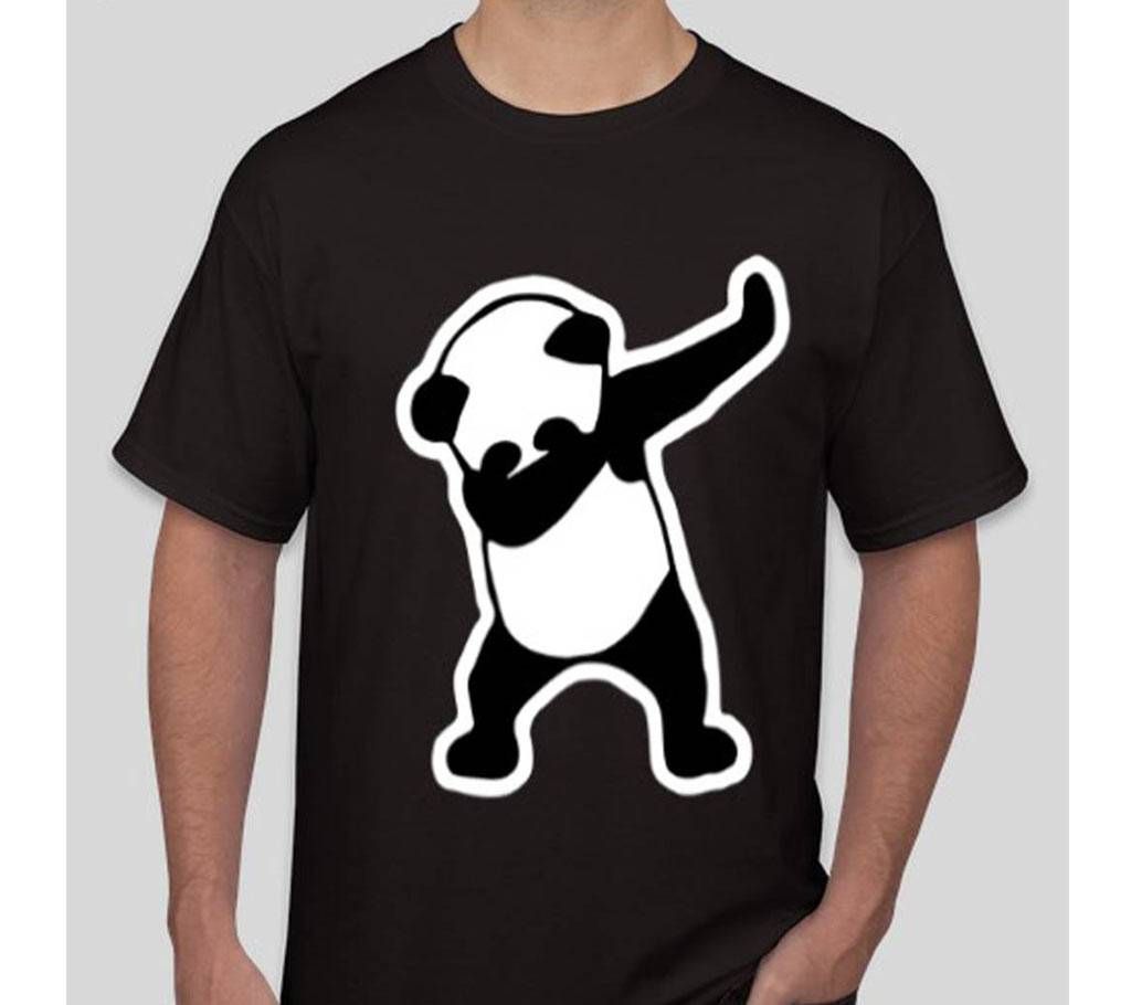 Panda Black Men T-Shirt