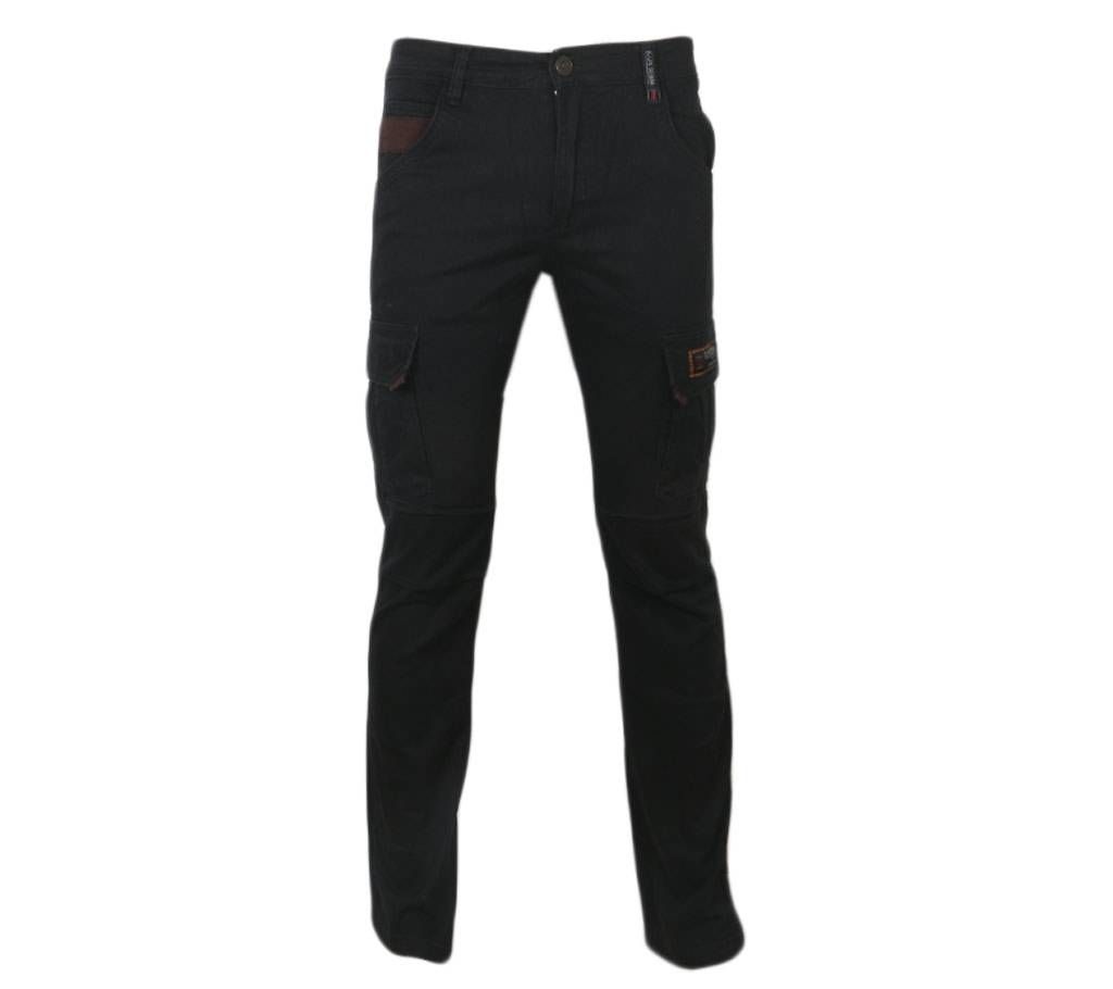 Black Cargo Jeans Pant