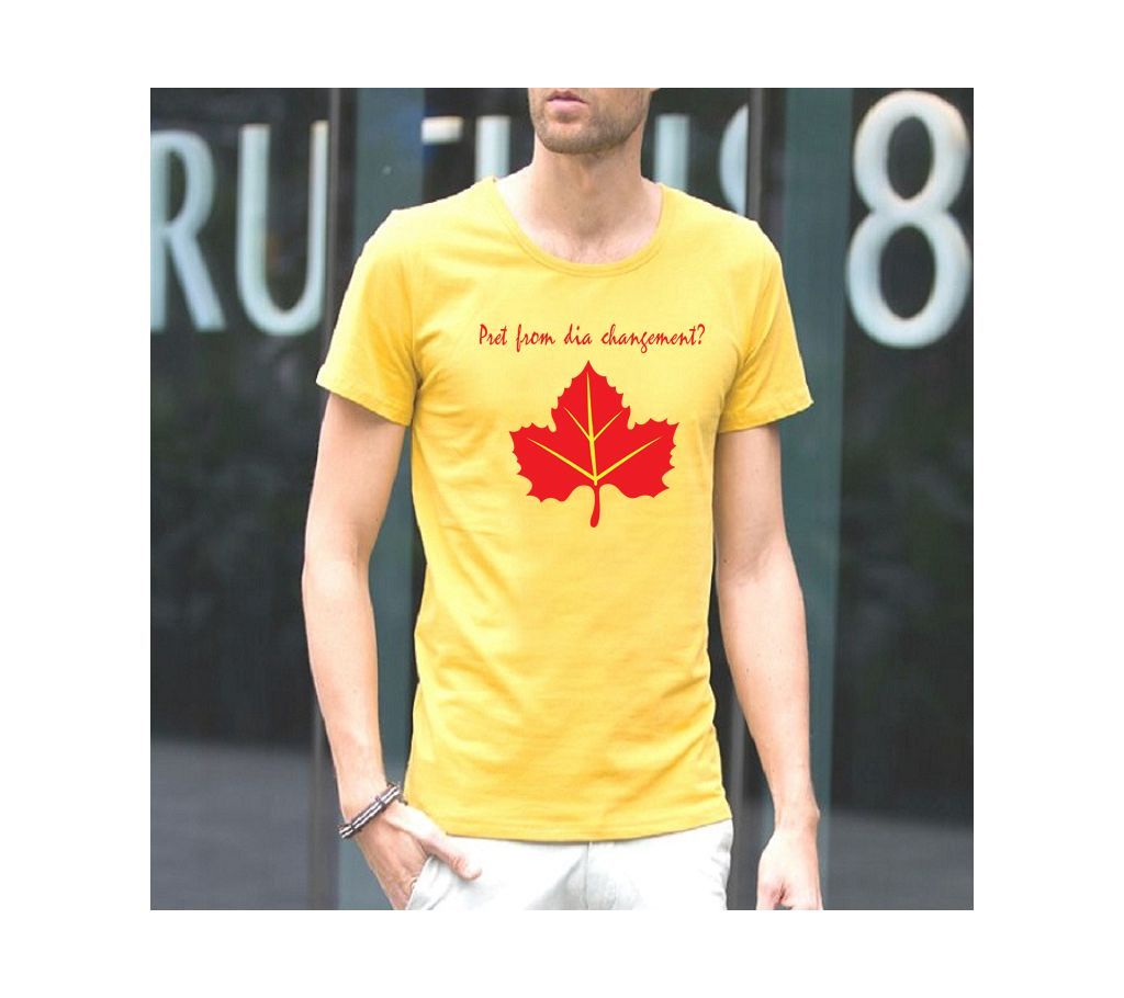 Canada Flag Gents Half Sleeve Cotton T-Shirt