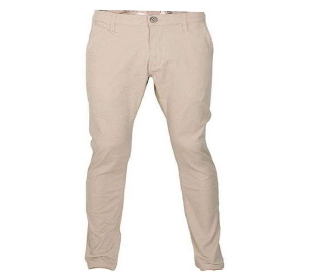 Cream Gabardine Pant for Men