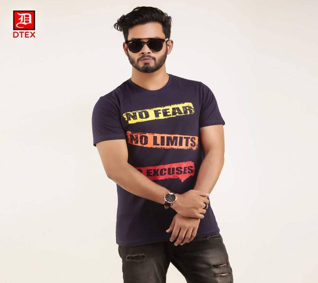 mens tshirt no fair navy