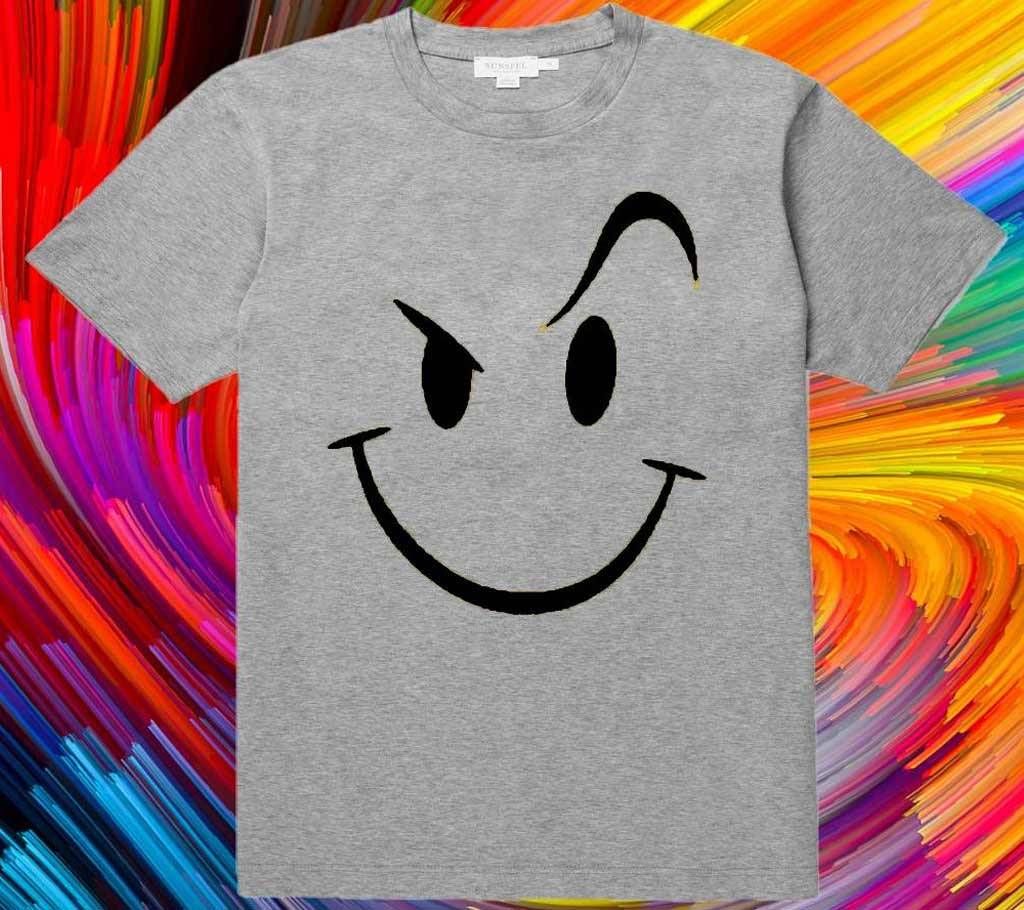 Funny Grey Cotton T-shirt