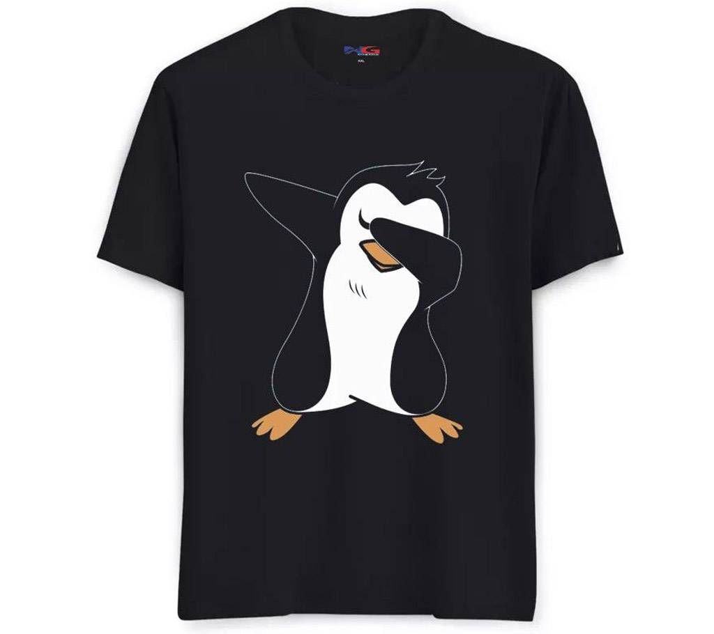 Penguin Design Summer Black T-shirt
