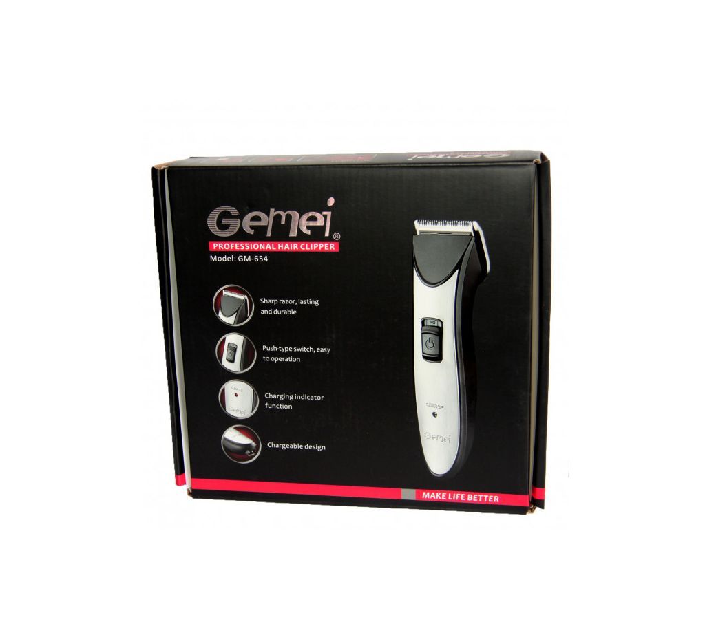 ORIGINAL ProGEMEI-GM-654 Professional Hair Trimmer Rechargeable(Long lasting Battery life) Length Adjustable Cordless Trimmer for Men