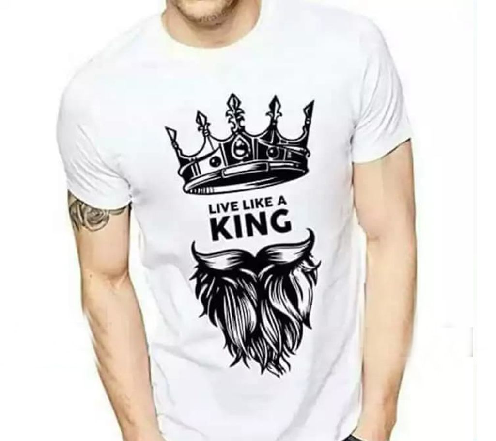 King Half Sleeve slim Fit Cotton t-shirt