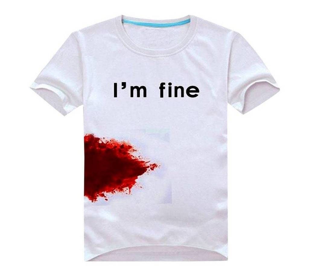 I'm Fine Gents Half Sleeve Cotton T-Shirt