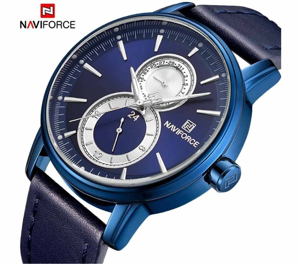 NAVIFORCE 3005 Fashion Retro Fashion Design Bracelet Leather Watch Alloy Quartz Wrist Watch Luxury Watches Mens Sport Watch Mens