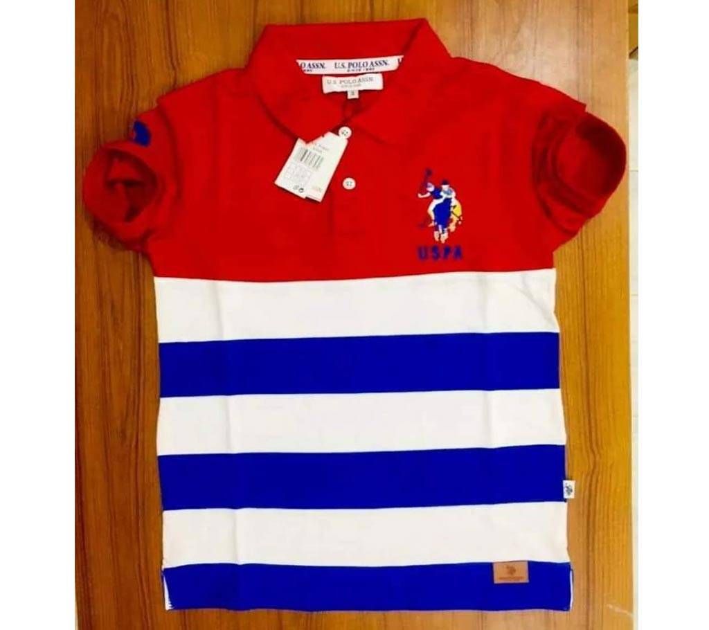 Mens Multicolor Striped Polo Shirt