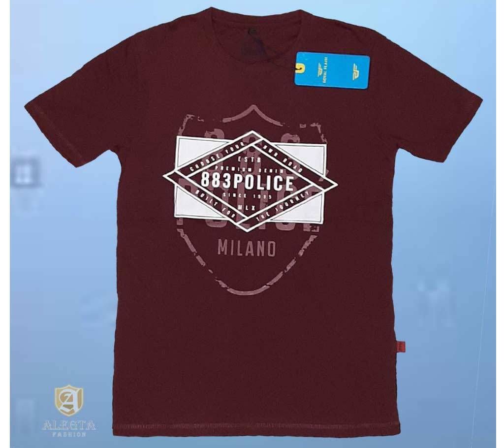 883 Police print cotton T-shirt