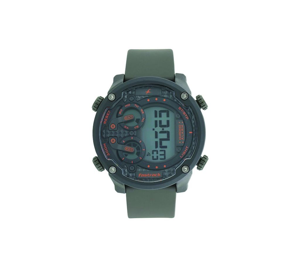 Black Dial Silicone Strap Watch
