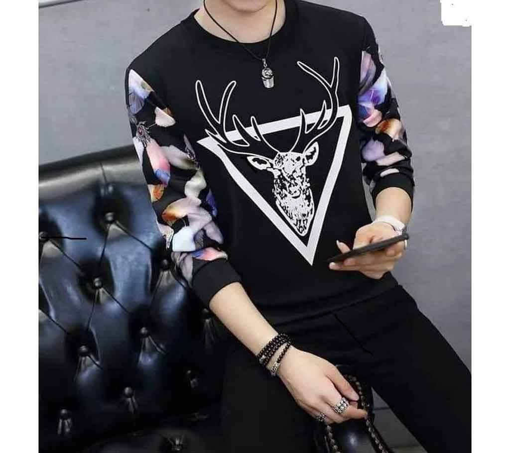 Men's Full Sleeve Sweat Shirt  - TS122 - Black Deer - MAF