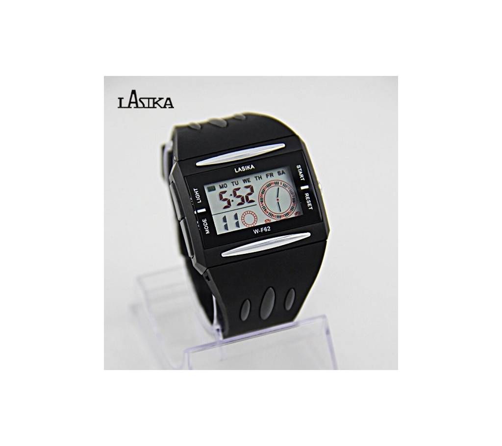Lasika Digital Black Dial Waterproof Men's Sports Watch