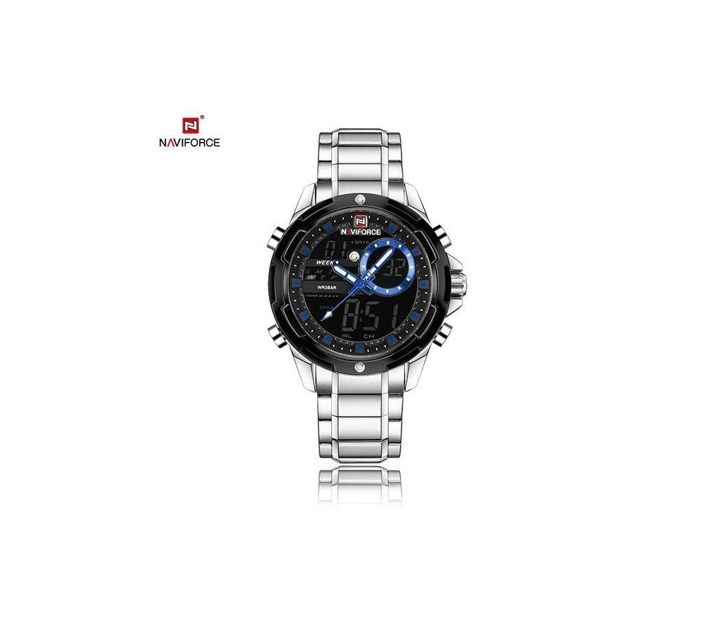 NAVIFORCE Mens Watch  NF9120  Silver with Blue  B24