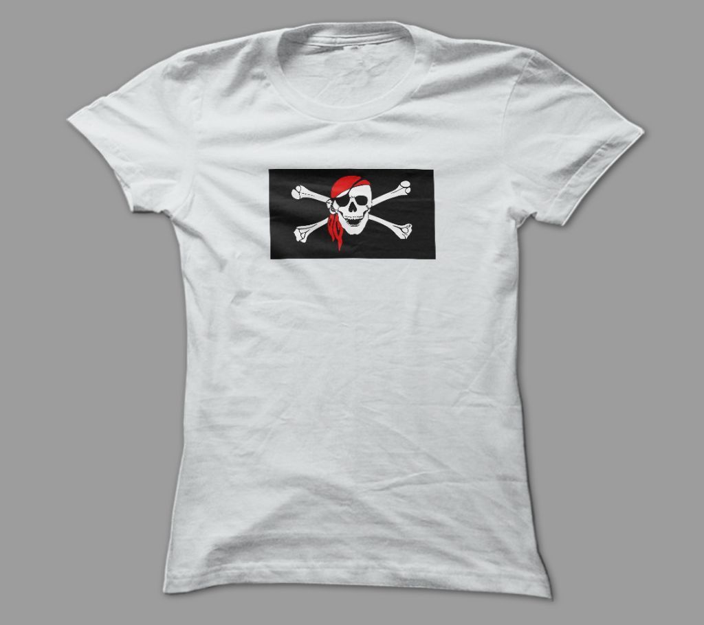 Danger Skull Ghost White Polyester T-Shirt