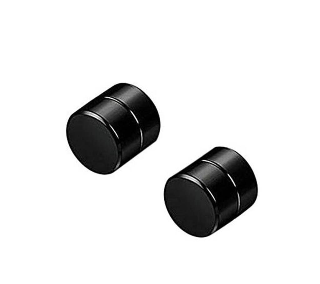 Stainless Steel Magnetic Earring for Men - Black