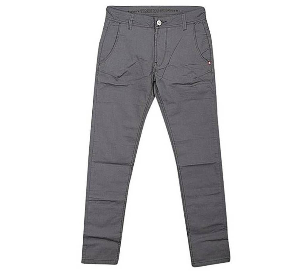 Gray Cotton Stretchable Gabardine Pant for Men