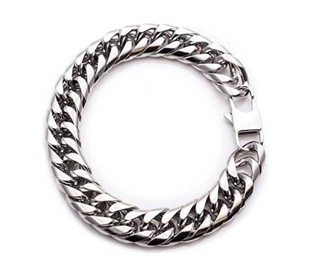 Stainless Steel Silver Color Round gents Bracelet