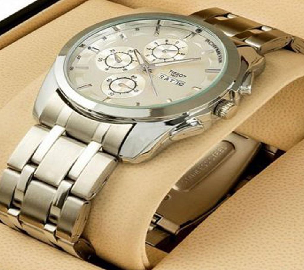 Tissot Gents Wrist Watch Copy-Silver
