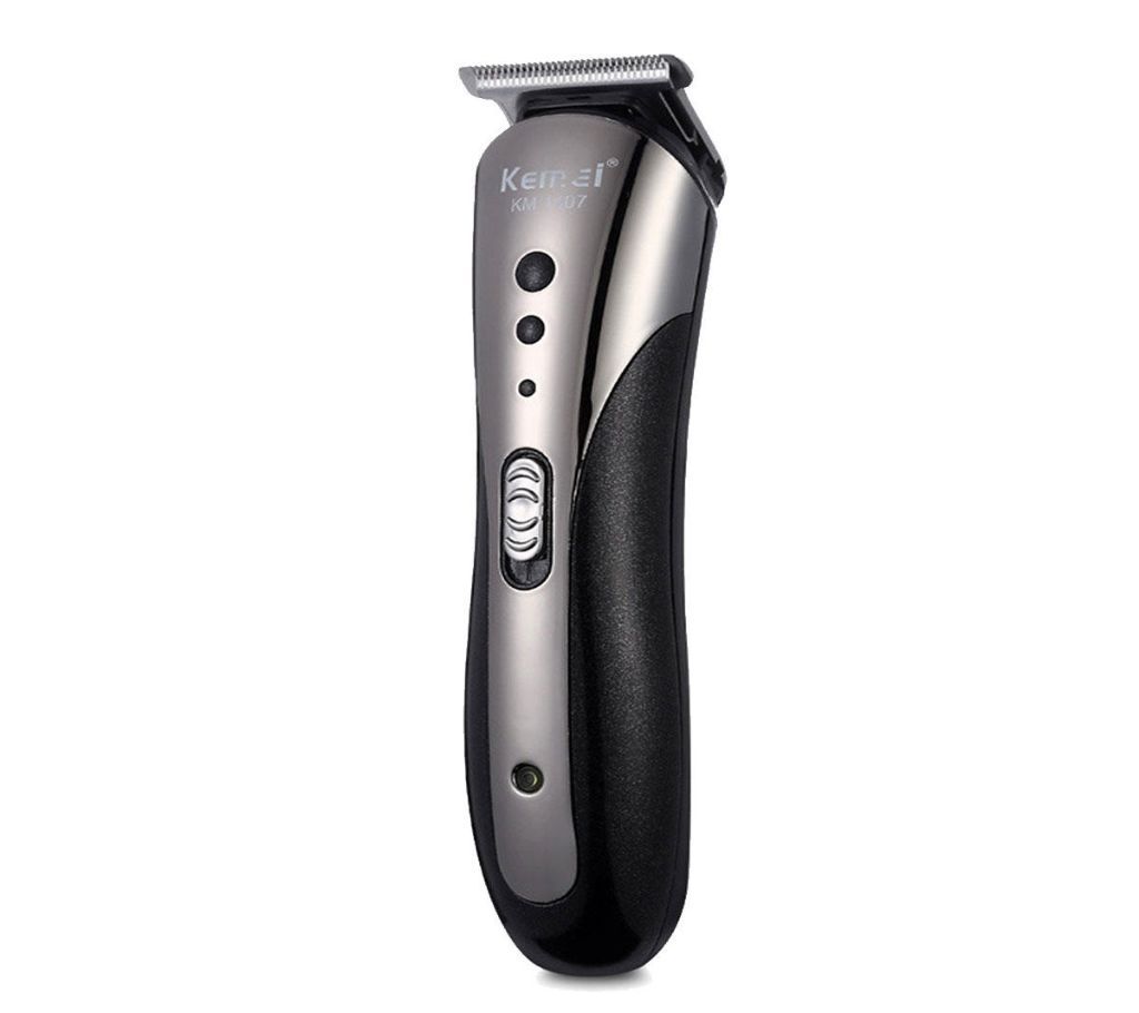 Kemei KM-1407 3 in 1 Electric Hair Clipper and Nose Trimmer - Gray and Black