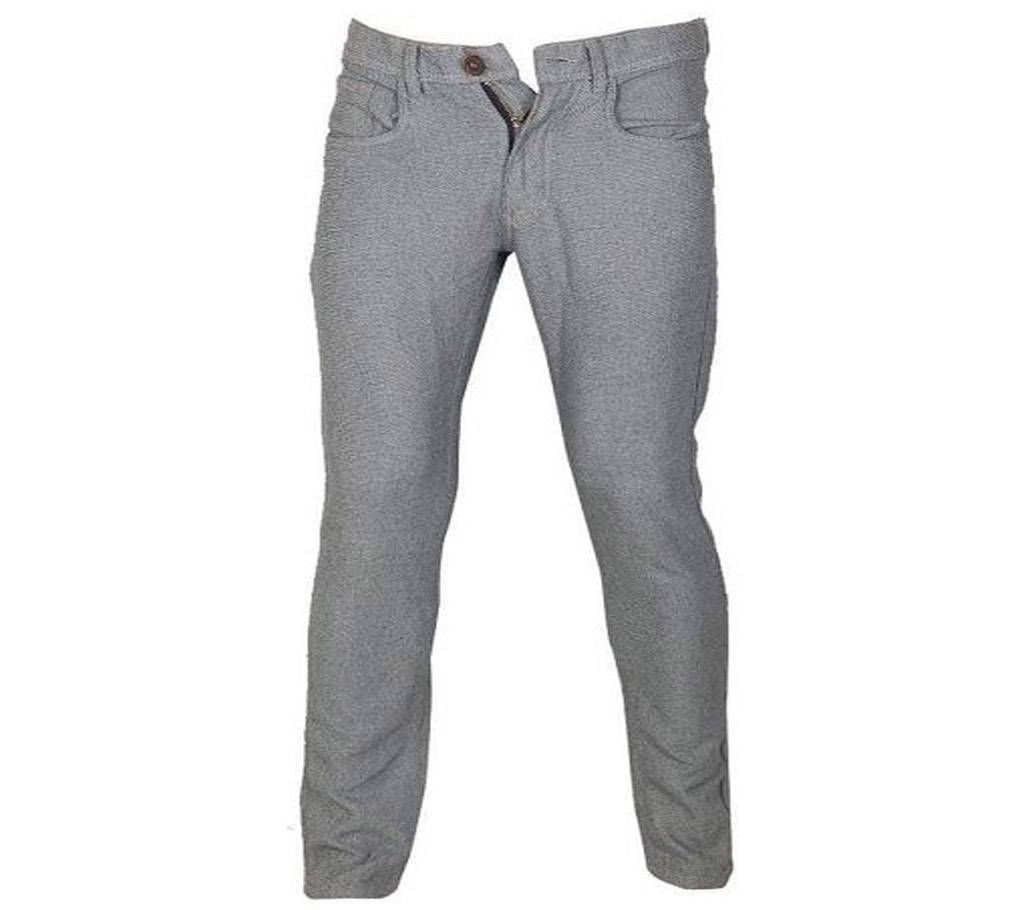 Gray Gabardine Pants for Men